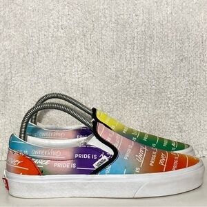 Vans Pride Rainbow Unisex OfftheWall Slip On Sneakers Shoes SZ US M 7 & W 8.5